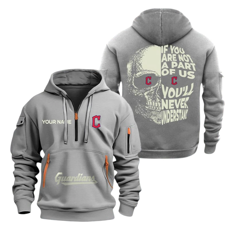Cleveland Guardians Half Zip Hoodie Sport Hooded Multi-Pockets Custom Name TN120525Y25QZ2HCT1MBCLE Cleveland Guardians Half Zip Hoodie Sport Hooded Multi-Pockets Custom Name TN120525Y25QZ2HCT1MBCLE