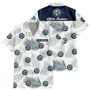Alfa Romeo Exclusive Logo Hawaiian Shirt Tropical Leaves Seamless Pattern All-over Print For Men Women Kids, Custom Name HIHI140125Y7HWLS1ALR