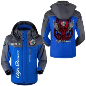 Alfa Romeo Windbreaker Exclusive Logo Windproof Waterproof Jacket Detachable Hood Velvet-Lined Warm Durable, Custom Name TN180225Y11WJVCT1ALR