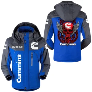 Cummins Jacket Exclusive Logo Windproof Waterproof Jacket Detachable Hood Velvet-Lined Warm Durable, Custom Name TN180225Y11WJVCT1CUM