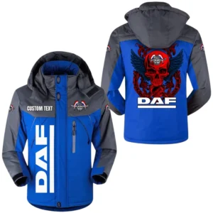 Daf Jacket Exclusive Logo Windproof Waterproof Jacket Detachable Hood Velvet-Lined Warm Durable, Custom Name TN180225Y11WJVCT1DAF