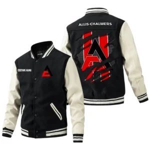 Allis Chalmers Jacket Men’s Baseball Jacket With PU Leather Sleeve, Custom Name HG180225Y15BJPUCT3ALC