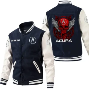 Acura Jacket Men’s Baseball Jacket With PU Leather Sleeve, Custom Name HG180225Y15BJPUCT2ACU