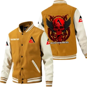Allis Chalmers Jacket Men’s Baseball Jacket With PU Leather Sleeve, Custom Name HG180225Y15BJPUCT2ALC