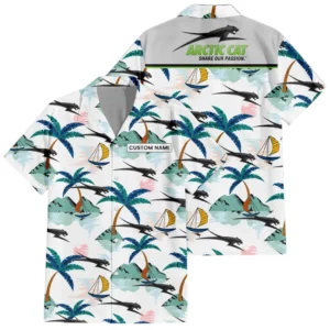Arctic Cat Exclusive Logo Hawaiian Shirt Tropical Landscape Pattern All-over Print For Men Women Kids, Custom Name HIDI180225Y7HWLS2ARC