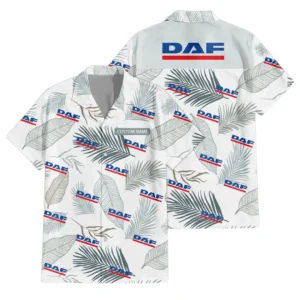 DAF Exclusive Logo Hawaiian Shirt Tropical Leaves Seamless Pattern All-over Print For Men Women Kids, Custom Name HIHI170125Y7HWLS1DAF