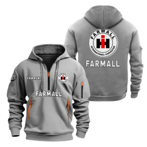 Farmall Half Zip Hoodie, Sport Hooded Multi-Pocket, Custom Name HG110325Y25QZ2HCT1FAR
