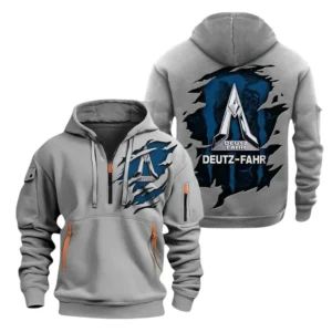 Deutz Fahr Half Zip Hoodie, Sport Hooded Multi-Pocket HG110325Y25QZ2HCT2DEF