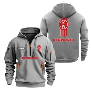 Kenworth Half Zip Hoodie, Sport Hooded Multi-Pocket, Custom Name HG120325Y25QZ2HCT1KEN