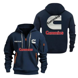 Cummins Half Zip Hoodie Sport Hooded Multi-Pocket Custom Name HG110325Y25QZ2HCT1CUM