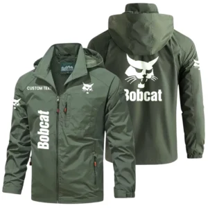 Bobcat Exclusive Logo Windbreaker Jacket Hooded Detachable, Outdoor Windproof Running Jacket, Custom Text HIHI060325Y28WJ86BOC