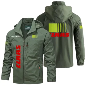 CLAAS Windbreaker Jacket Hooded Detachable, Outdoor Windproof Running Jacket, Custom Text HIHI060325Y28WJ86CLA
