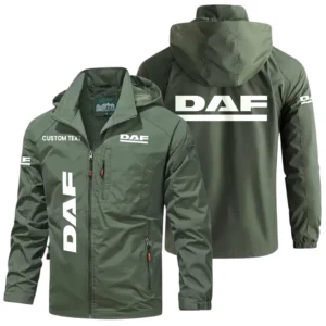 DAF Trucks Windbreaker Jacket Hooded Detachable, Outdoor Windproof Running Jacket, Custom Text HIHI060325Y28WJ86DAF