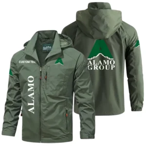 Alamo Group Windbreaker Jacket Hooded Detachable, Outdoor Windproof Running Jacket, Custom Text HIHI070325Y28WJ86ALG