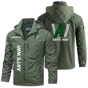 Art's Way Exclusive Logo Windbreaker Jacket Hooded Detachable, Outdoor Windproof Running Jacket, Custom Text HIHI070325Y28WJ86AWM