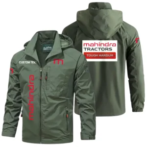Mahindra Tractor Windbreaker Jacket Hooded Detachable, Outdoor Windproof Running Jacket, Custom Text HIHI120325Y28WJ86MAT