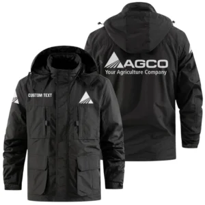AGCO Exclusive Logo Windbreaker Jacket Hooded Detachable, Outdoor Jacket Multi Pocket, Custom Name HIDI190325Y26WMPAGC