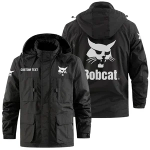 Bobcat Exclusive Logo Windbreaker Jacket Hooded Detachable, Outdoor Jacket Multi Pocket, Custom Name HIDI190325Y26WMPBOC