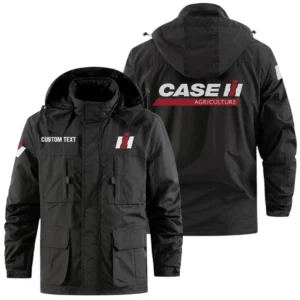 Case IH Exclusive Logo Windbreaker Jacket Hooded Detachable, Outdoor Jacket Multi Pocket, Custom Name HIDI190325Y26WMPCIH