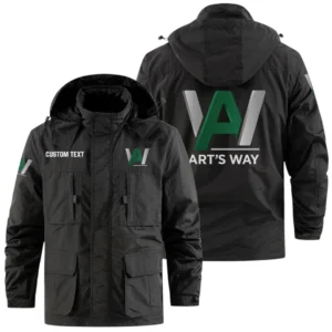 Art’s Way Exclusive Logo Windbreaker Jacket Hooded Detachable, Outdoor Jacket Multi Pocket, Custom Name HIDI200325Y26WMPAWM