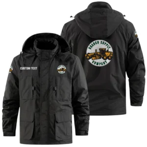 Bradco Supply Exclusive Logo Windbreaker Jacket Hooded Detachable, Outdoor Jacket Multi Pocket, Custom Name HIDI200325Y26WMPBAS