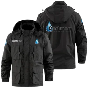 Cadman Power Equipment Exclusive Logo Windbreaker Jacket Hooded Detachable, Outdoor Jacket Multi Pocket, Custom Name HIDI200325Y26WMPCPE