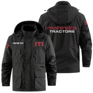 Mahindra Tractor Exclusive Logo Windbreaker Jacket Hooded Detachable, Outdoor Jacket Multi Pocket, Custom Name HIDI200325Y26WMPMAT