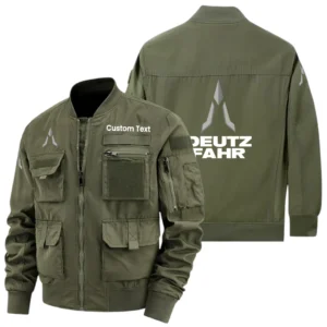 Deutz Fahr Exclusive Logo Jacket x Baseball Collar Style Multiple Pockets Men’s Hiking Outdoor Jacket Custom Name HIHI190325Y40JCXDEF