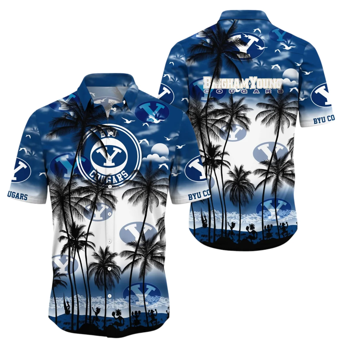 BYU Cougars Hawaiian Aloha Shirt All Over Print, Custom Name TN260425Y7HWCT11NCBYU