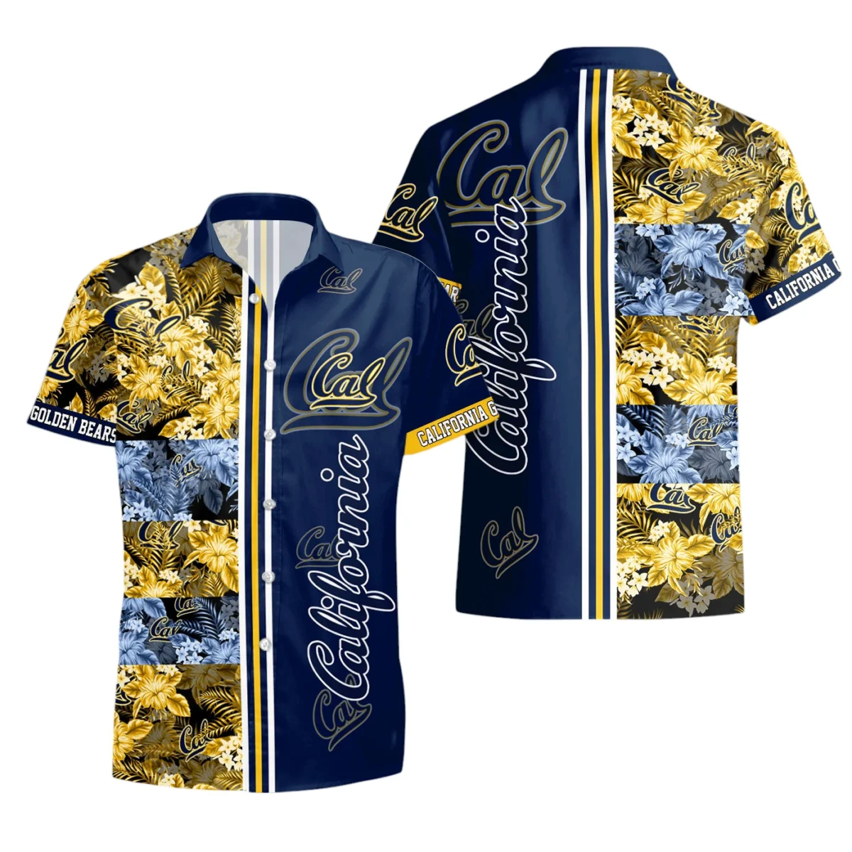California Golden Bears Hawaiian Aloha Shirt All Over Print, Custom Name TN260425Y7HWCT11NCCAL