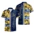 Navy Tropical Flower