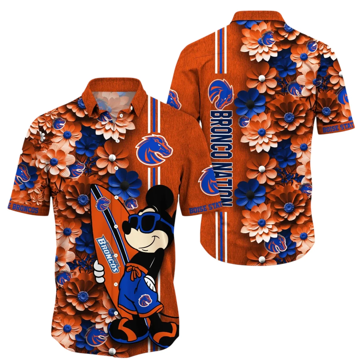Boise State Broncos Hawaiian Aloha Shirt All Over Print, Custom Name TN260425Y7HWCT12NCBSB