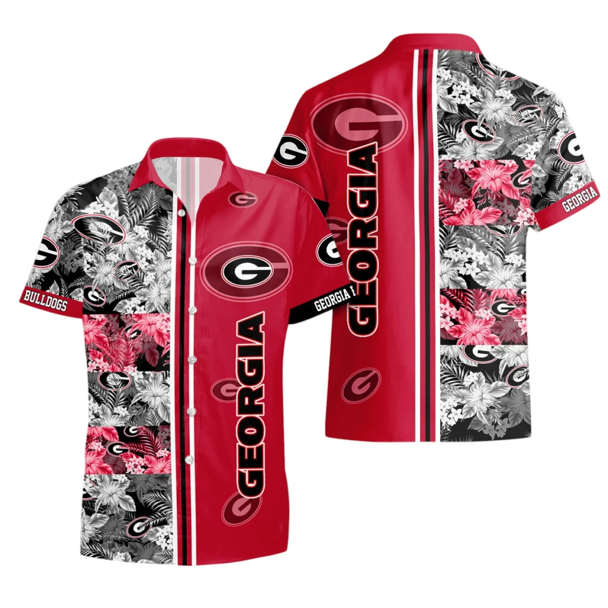 Georgia Bulldogs Hawaiian Aloha Shirt All Over Print, Custom Name For Men Women Kids TN260425Y7HWCT15NCUGA