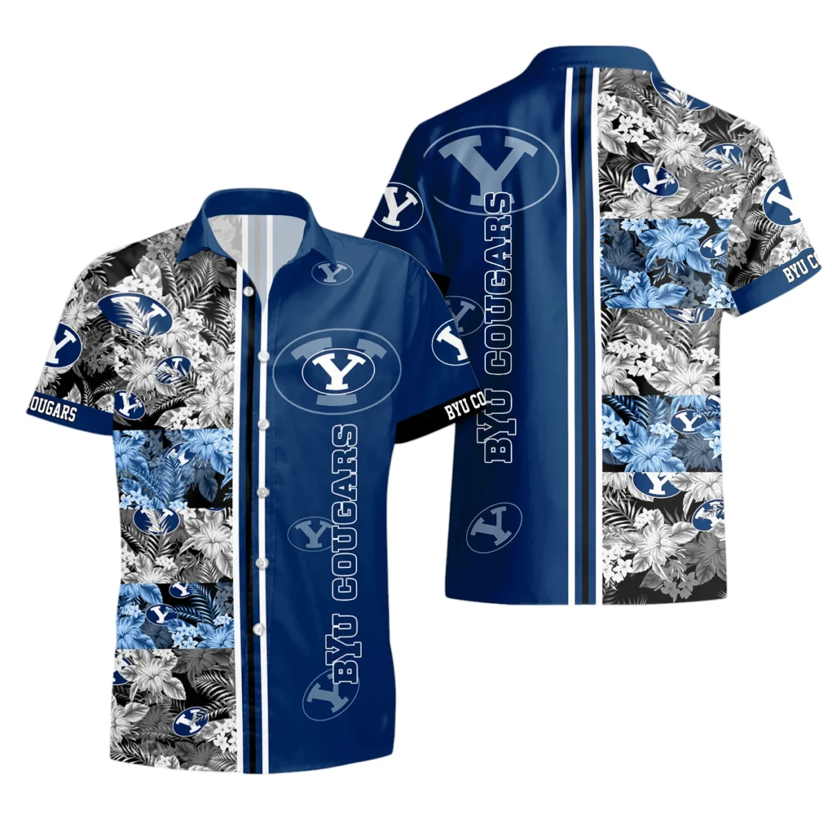 BYU Cougars Hawaiian Aloha Shirt All Over Print, Custom Name TN260425Y7HWCT17NCBYU