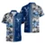 Navy Tropical Flower