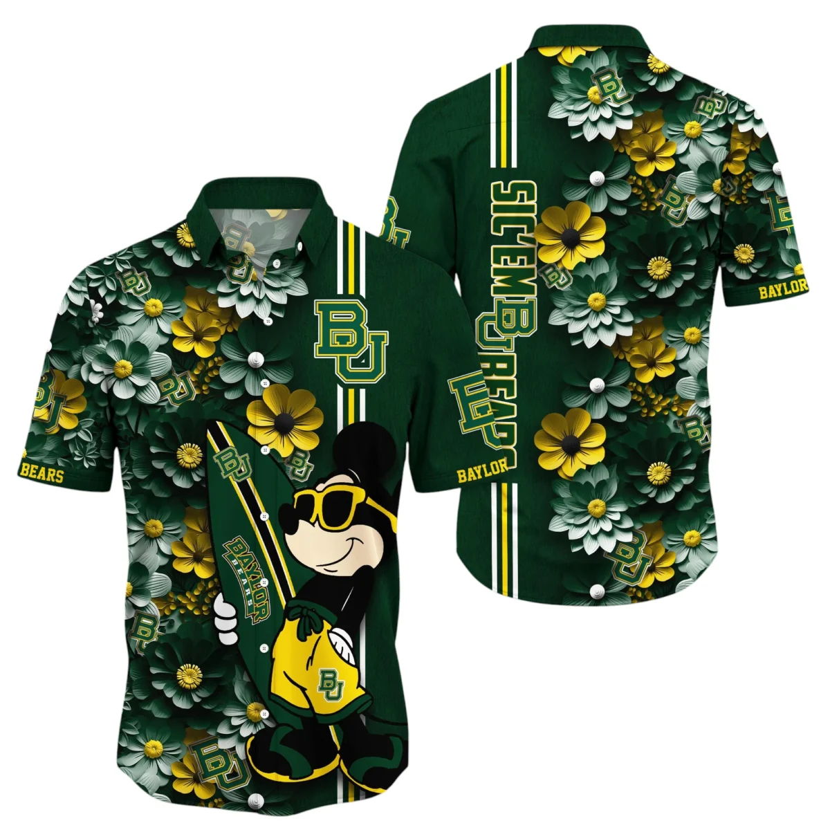 Baylor Bears Hawaiian Aloha Shirt All Over Print, Custom Name TN260425Y7HWCT20NCBAY