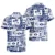 Navy Tropical Flower 3