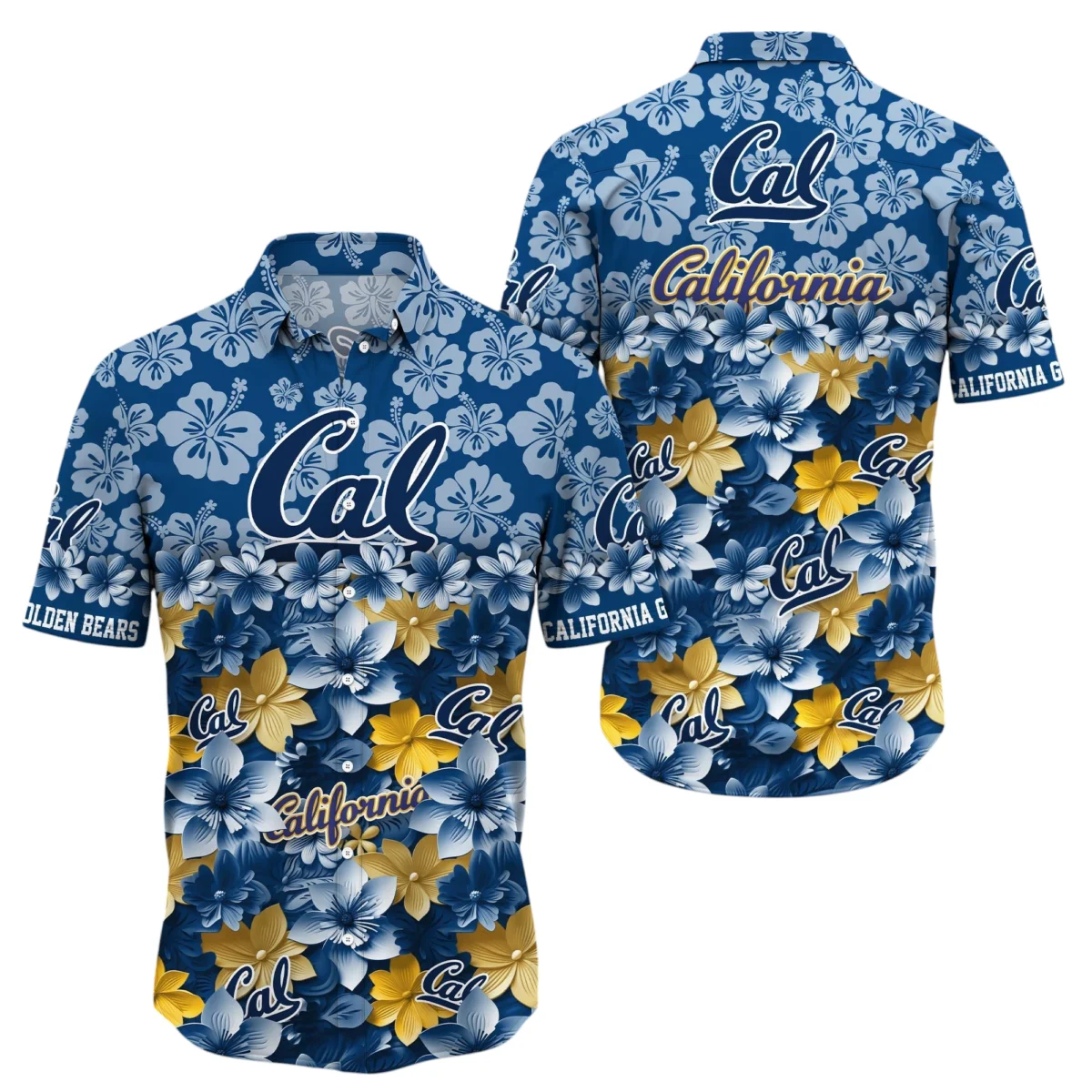 California Golden Bears Hawaiian Aloha Shirt All Over Print, Custom Name TN260425Y7HWCT21NCCAL