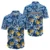 Navy Tropical Flower