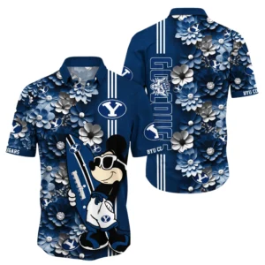 BYU Cougars Hawaiian Aloha Shirt All Over Print, Custom Name TN260425Y7HWCT22NCBYU