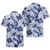 Navy Tropical Flower 2