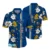 Navy Tropical Flower