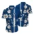 Navy Tropical Flower