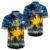 Navy Tropical Flower