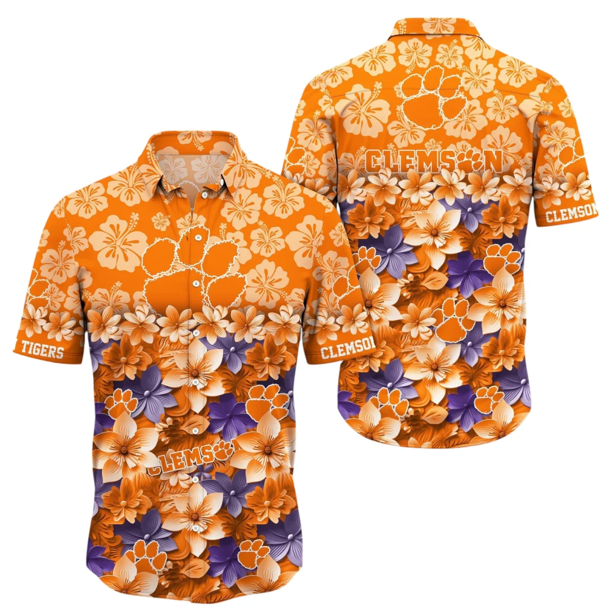 Clemson Tigers Hawaiian Aloha Shirt All Over Print, Custom Name TN260425Y7HWCT27NCCU