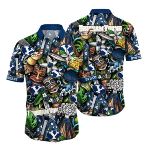 BYU Cougars Hawaiian Aloha Shirt All Over Print, Custom Name TN260425Y7HWCT2NCBYU