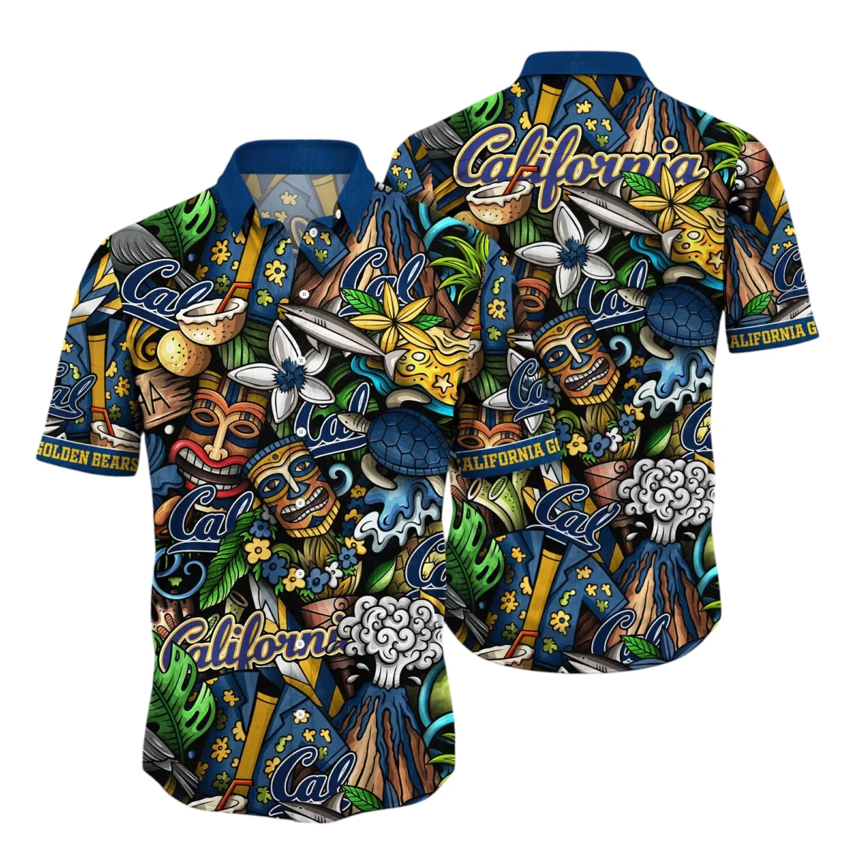 California Golden Bears Hawaiian Aloha Shirt All Over Print, Custom Name TN260425Y7HWCT2NCCAL