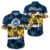 Navy Tropical Flower