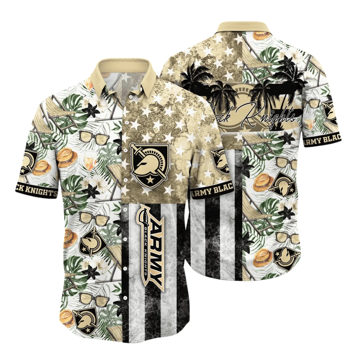 Army Black Knights Hawaiian Aloha Shirt All Over Print, Custom Name TN260425Y7HWCT6NCARMY