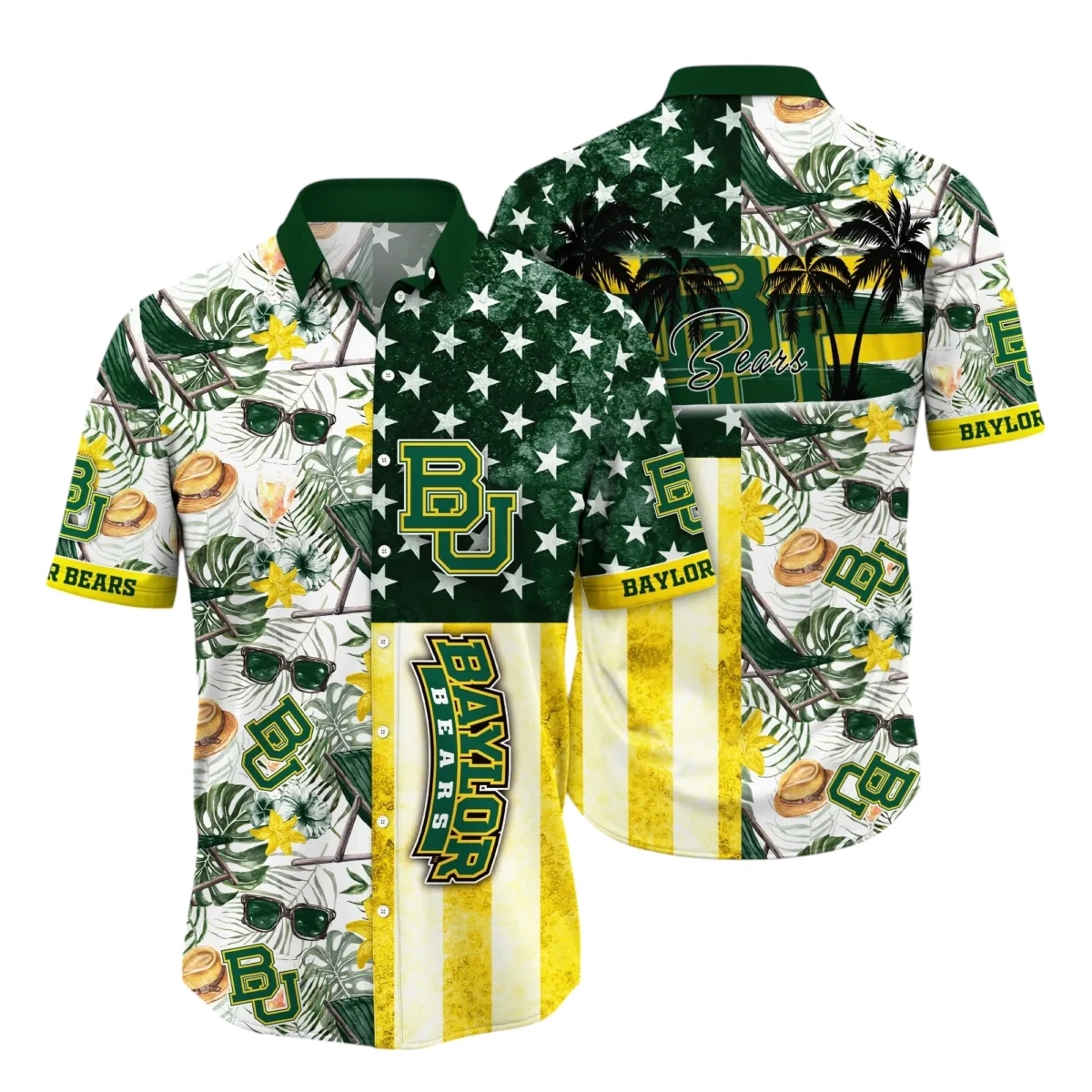 Baylor Bears Hawaiian Aloha Shirt All Over Print, Custom Name TN260425Y7HWCT5NCBAY